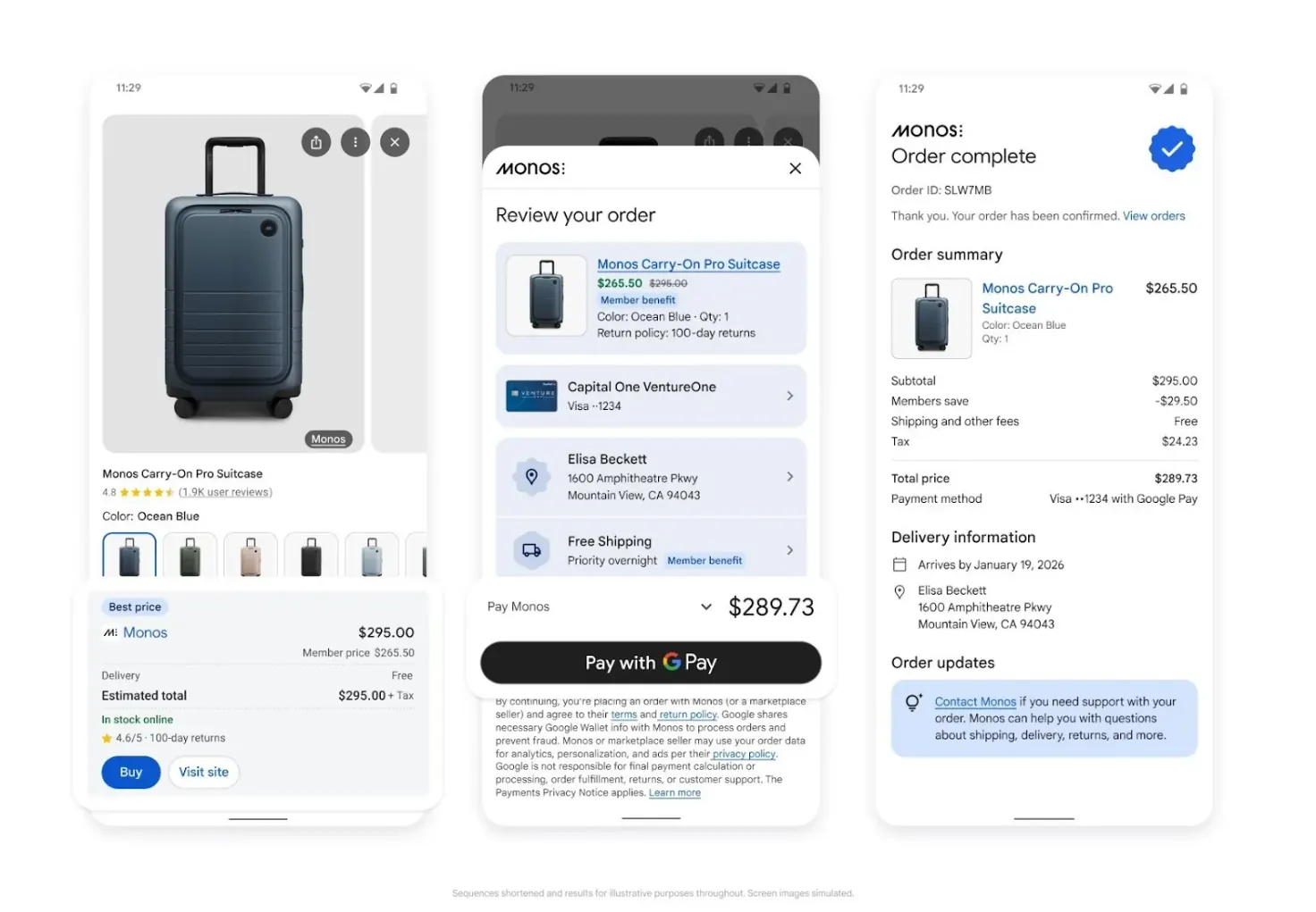 Customers can complete purchases directly through the Gemini app and AI Mode.