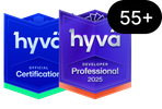 Hyvä certification badges, 55+ certified developers