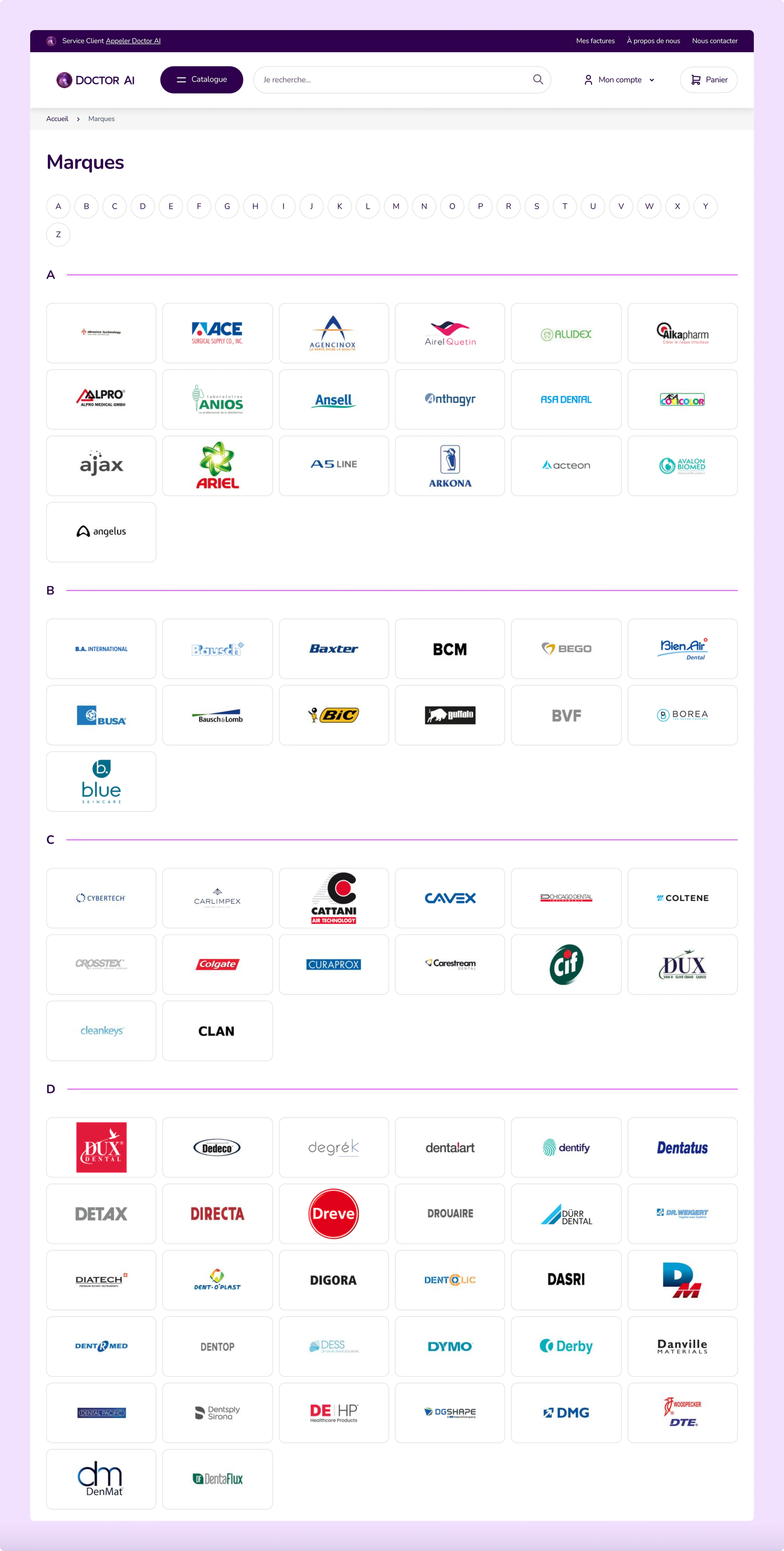 The Doctor AI brand catalog