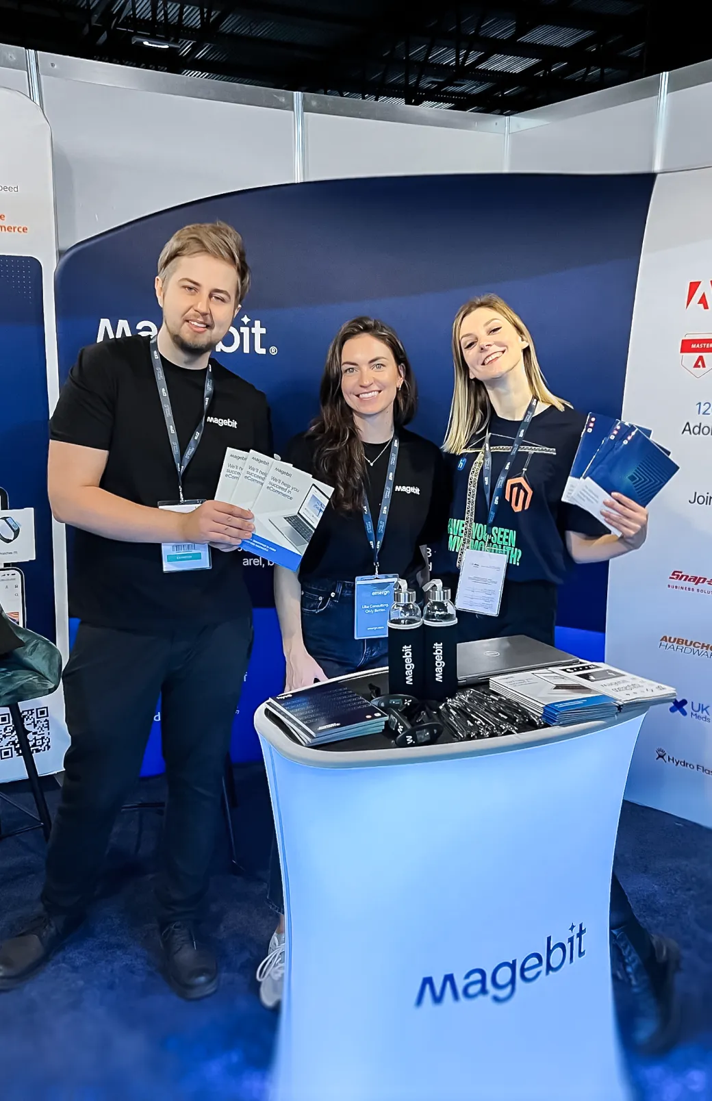 The Magebit team at an industry event