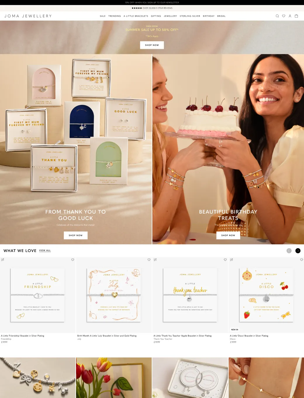 HIVE nominee storefront for Joma Jewellery and Katie Loxton