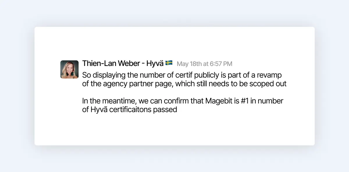 Hyvä confirms Magebit has the highest number of Hyvä Certified Developers worldwide