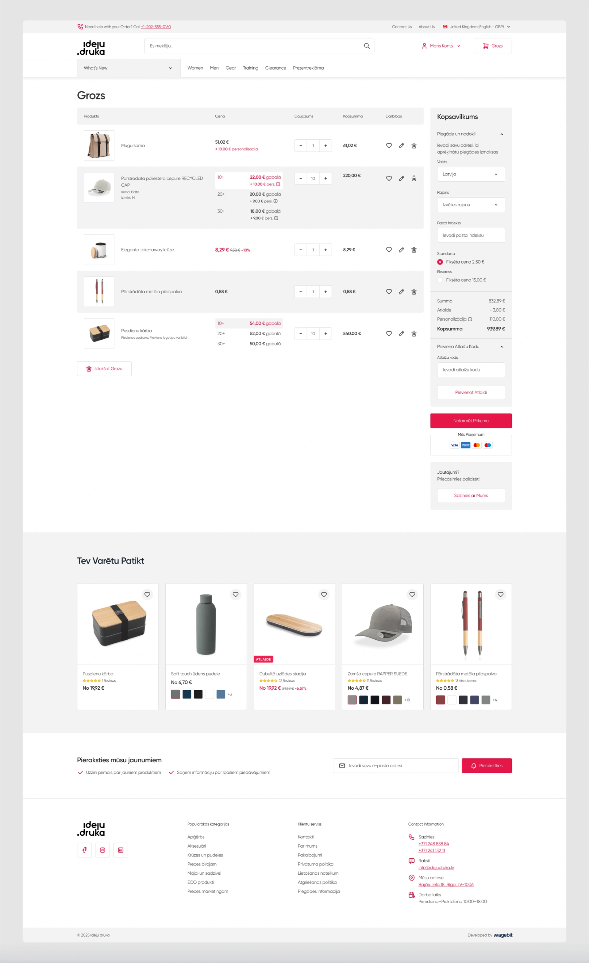 The Ideju Druka shopping cart