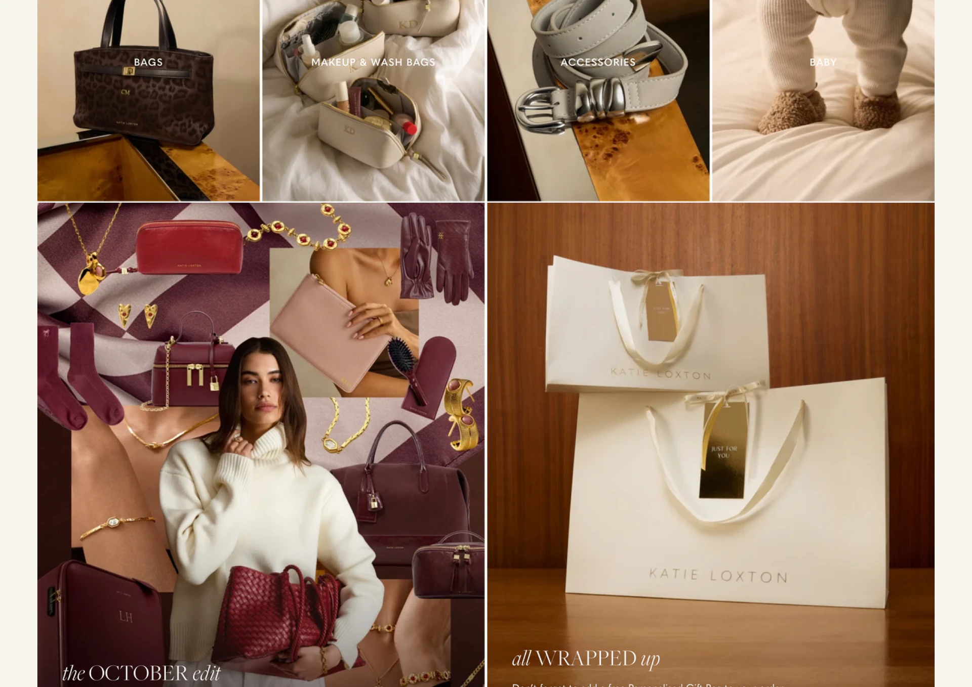 The Katie Loxton homepage, continued