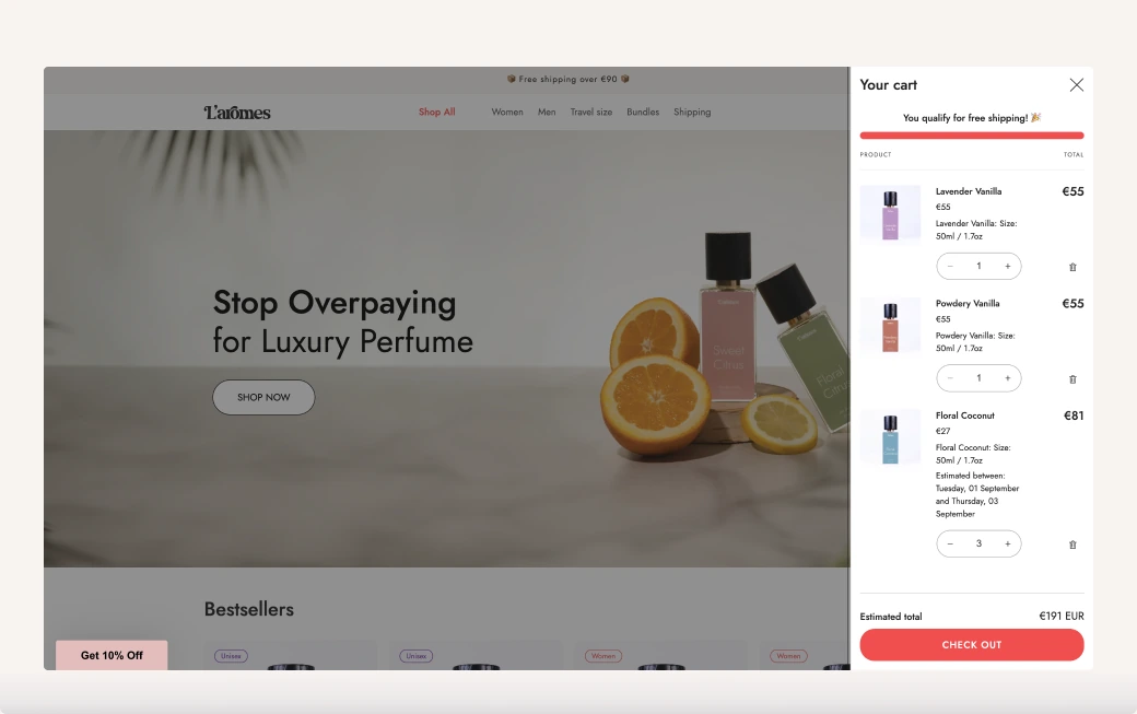 L’aromes cart drawer