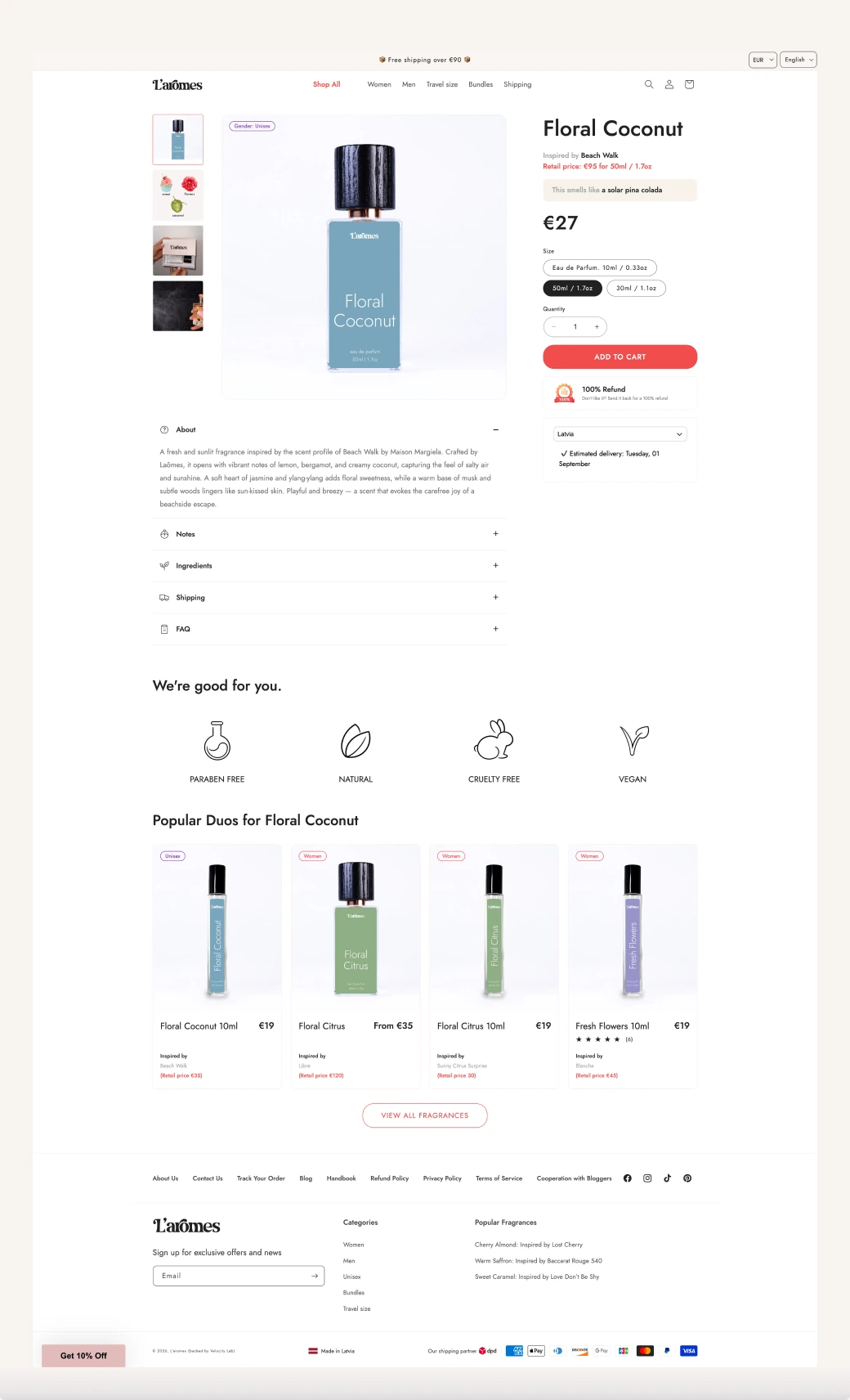 L’aromes product page