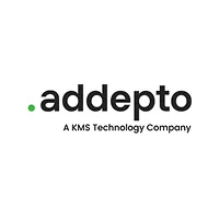 Addepto logo, the word ".addepto" in black with a green dot, above the line "A KMS Technology Company"