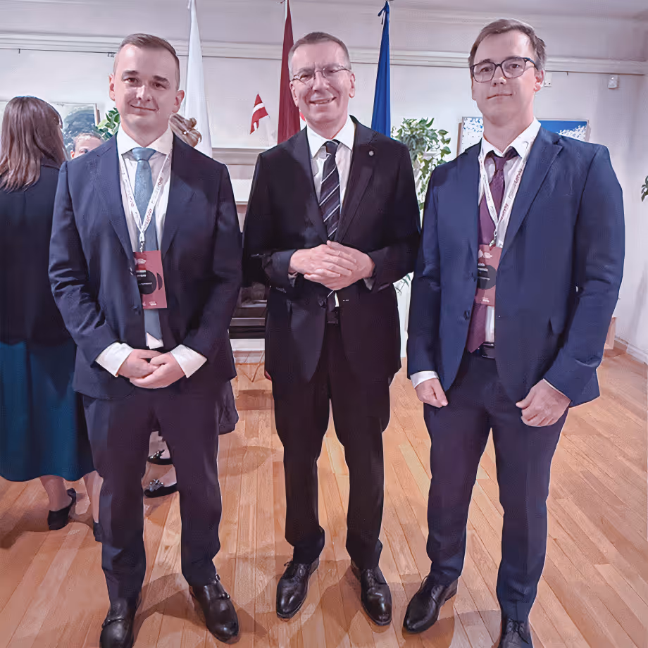 Magebit with the President of Latvia Edgars Rinkevics