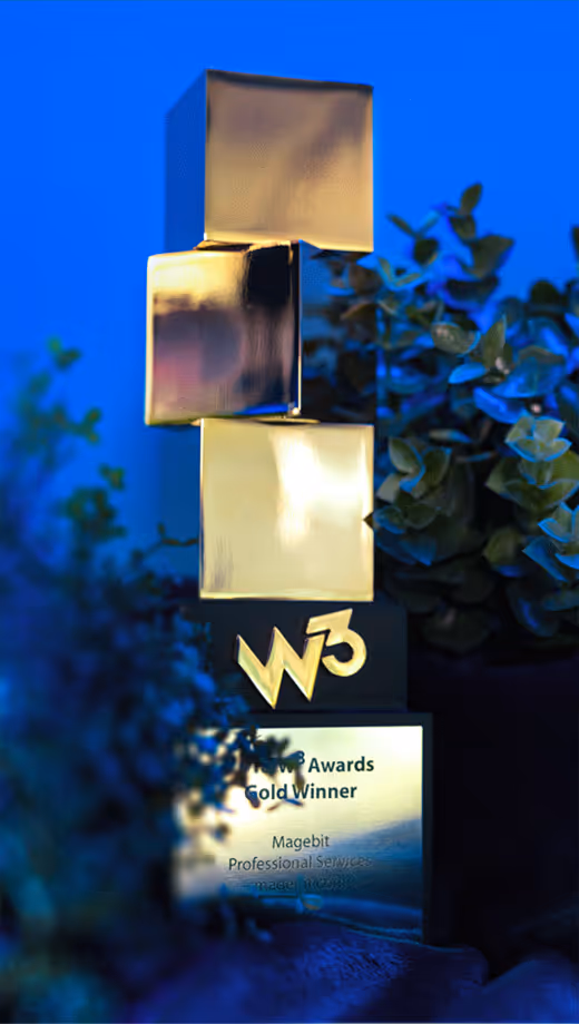 Magebit award from W3 awards