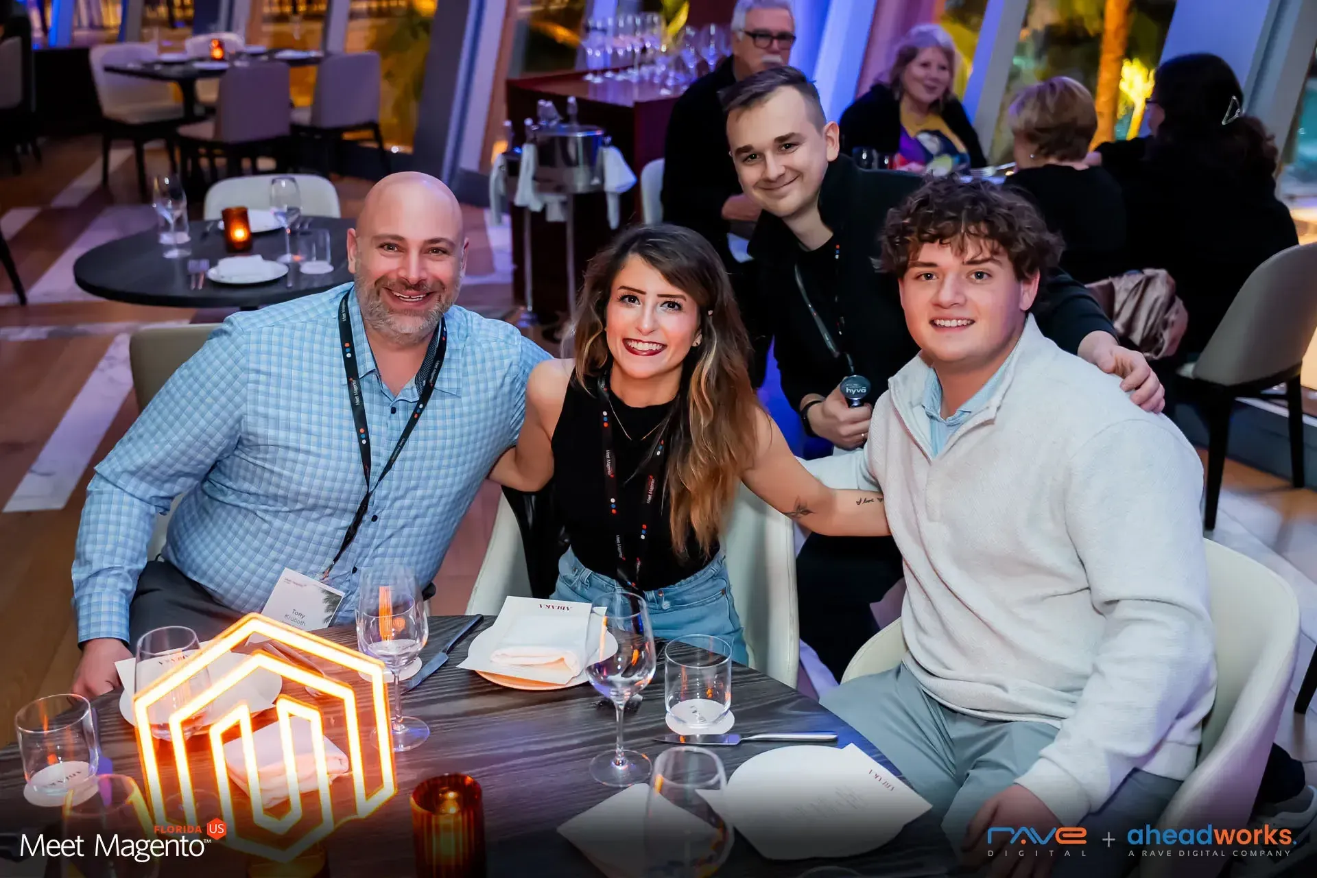 Magebit and Ambler Surgical teams at the Meet Magento Florida dinner