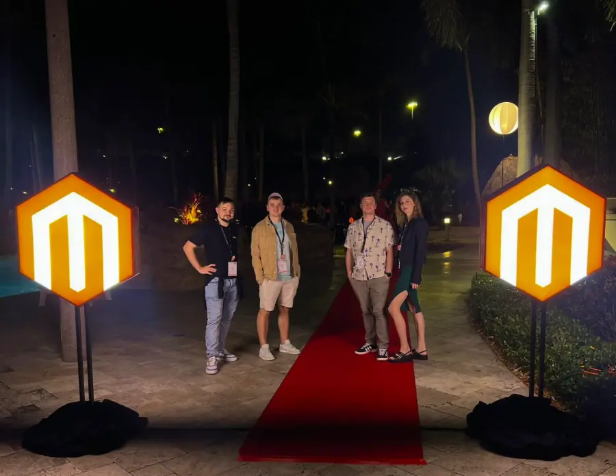 Magebit team at a Magento outdoor event