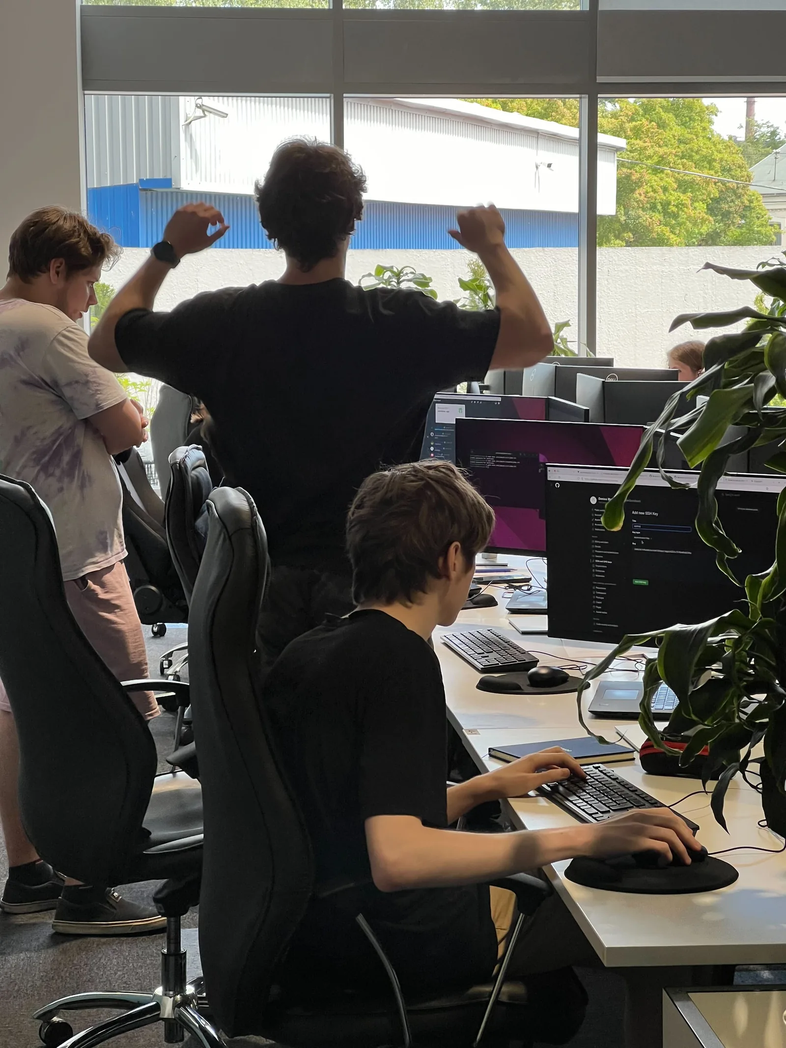 Bootcamp participants setting up their development environment at Magebit workstations