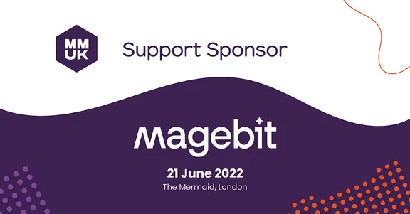 Meet Magento UK Support Sponsor card naming Magebit, 21 June 2022 at The Mermaid, London