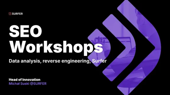 SEO Workshops event poster