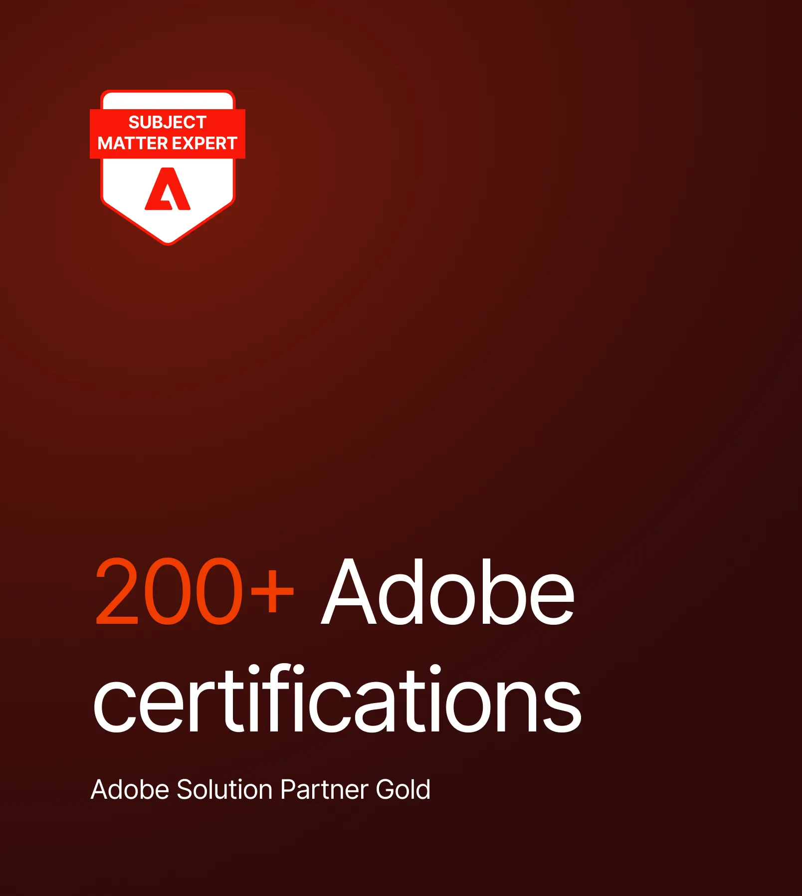 Adobe subject matter expert recognition artwork.