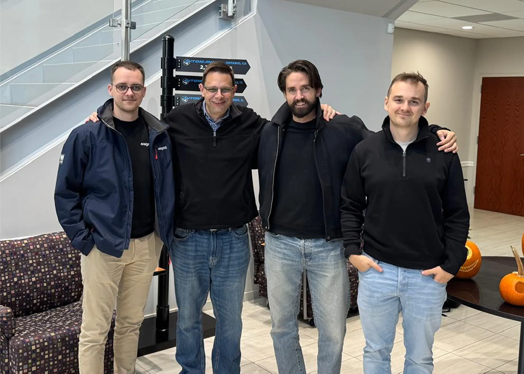 The Magebit team with the Automann e-commerce team