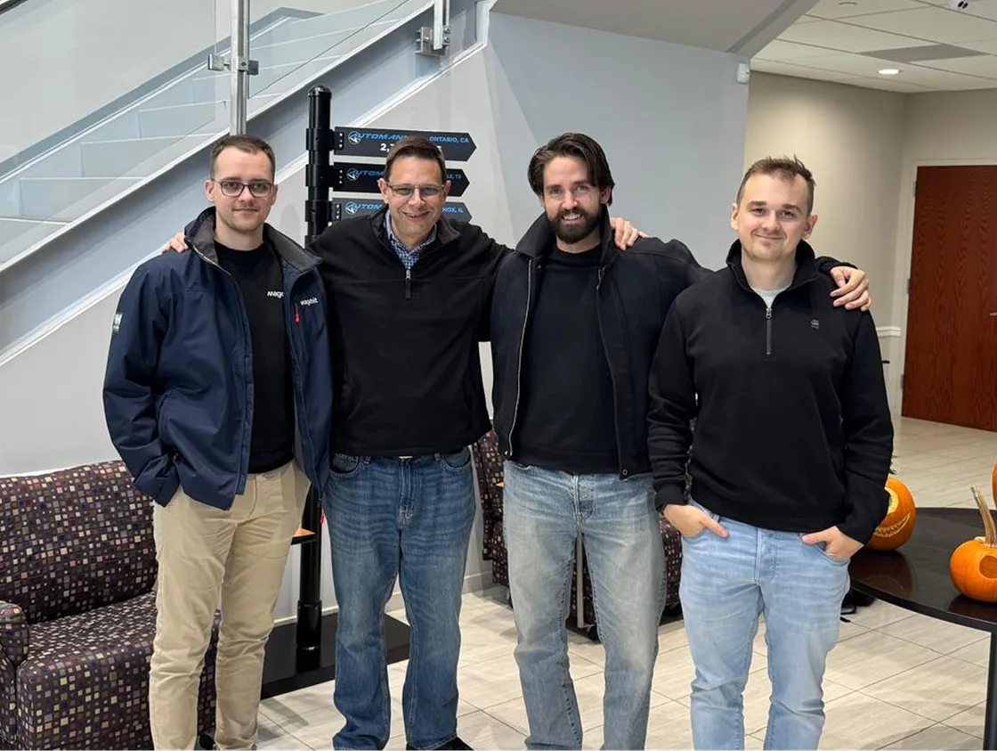 The Magebit team with Bob Toeppner at Automann’s office.