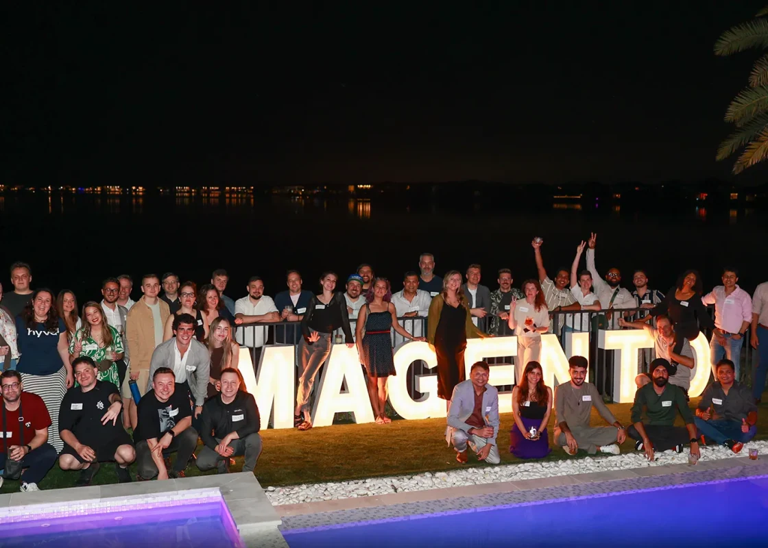 The Magebit team and the wider Magento community at a Meet Magento evening