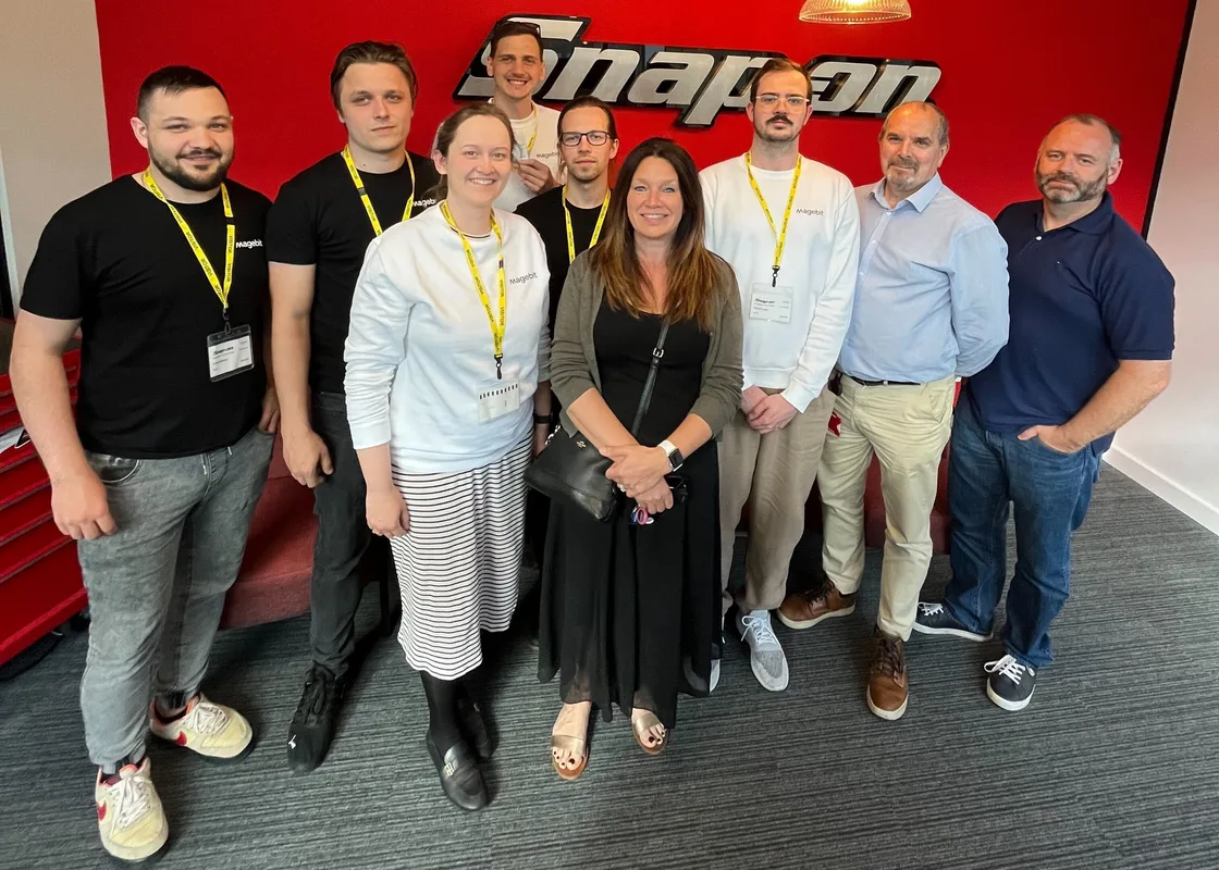 The Magebit and Snap-on Business Solutions teams together.